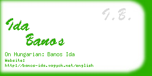 ida banos business card